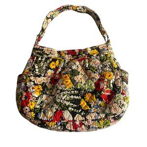 Vera Bradley Poppy Fields Reversible Floral Tote magnetic Purse Shoulder Bag